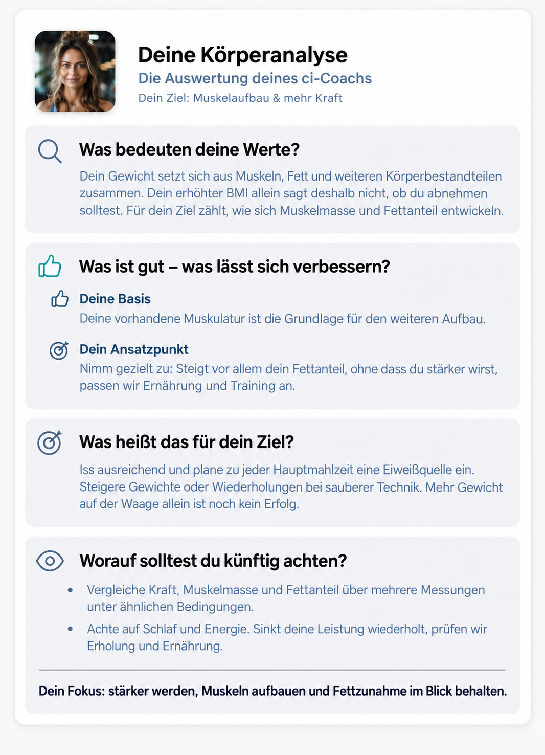 BODYCHECK: Mit KI-Auswertung die nächsten Schritte verstehen