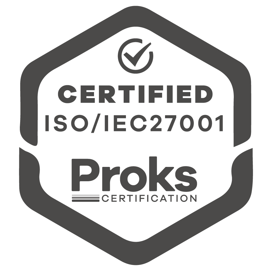 Certificato ISO/IEC 27001 da Proks Certification